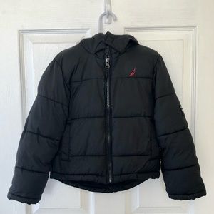 Nautica Boy Fleece Lined Hooded Puffer Coat